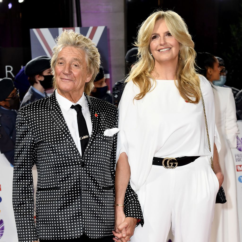 Rod Stewart und seine Ehefrau Penny Lancaster, Oktober 2021