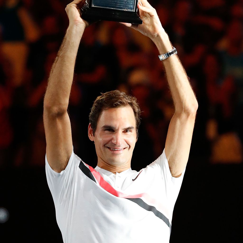 Roger Federer nach dem Sieg der Australian Open