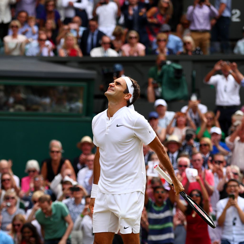 Roger Federer nach seinem 8. Wimbledon-Sieg