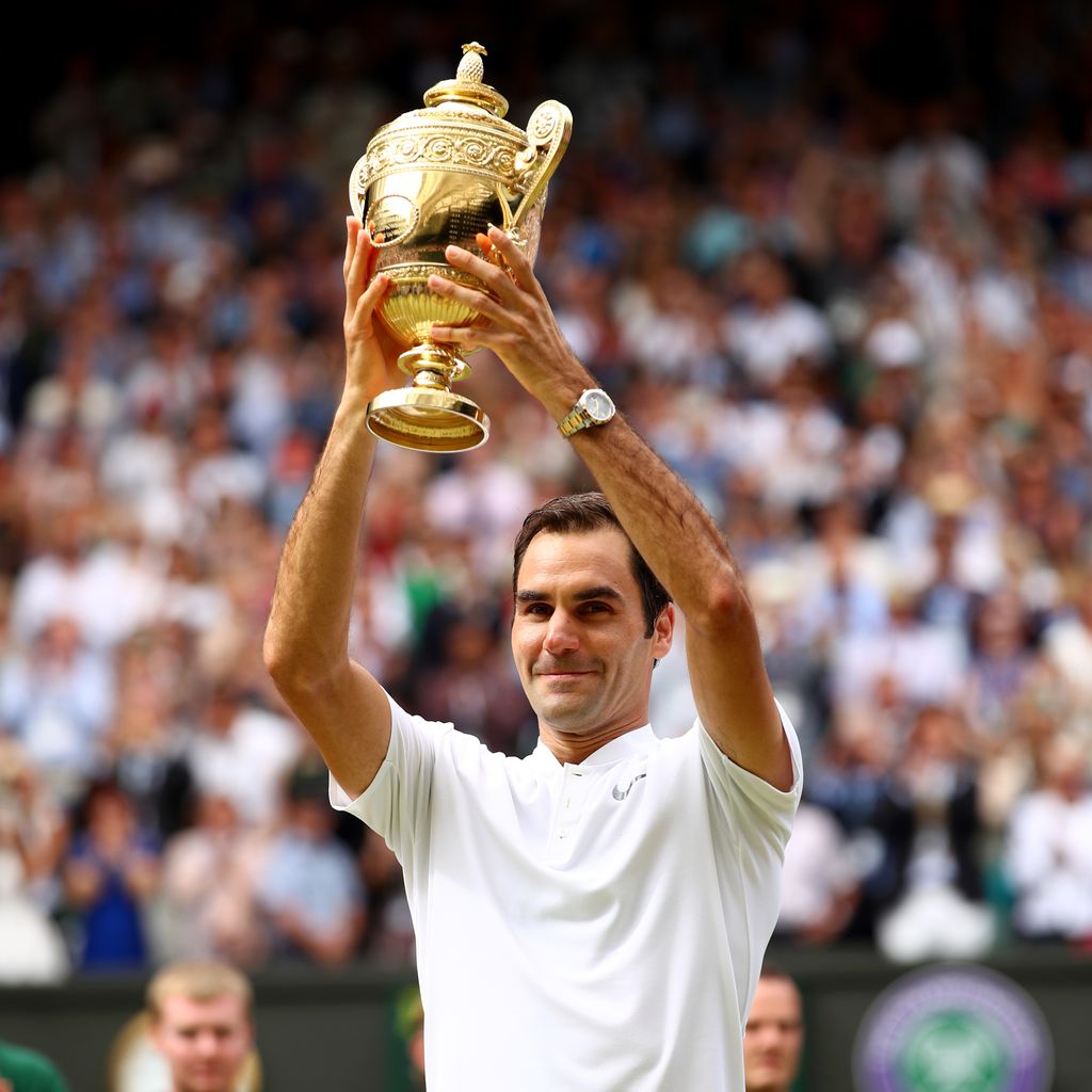 Roger Federer nach seinem 8. Wimbledon-Sieg