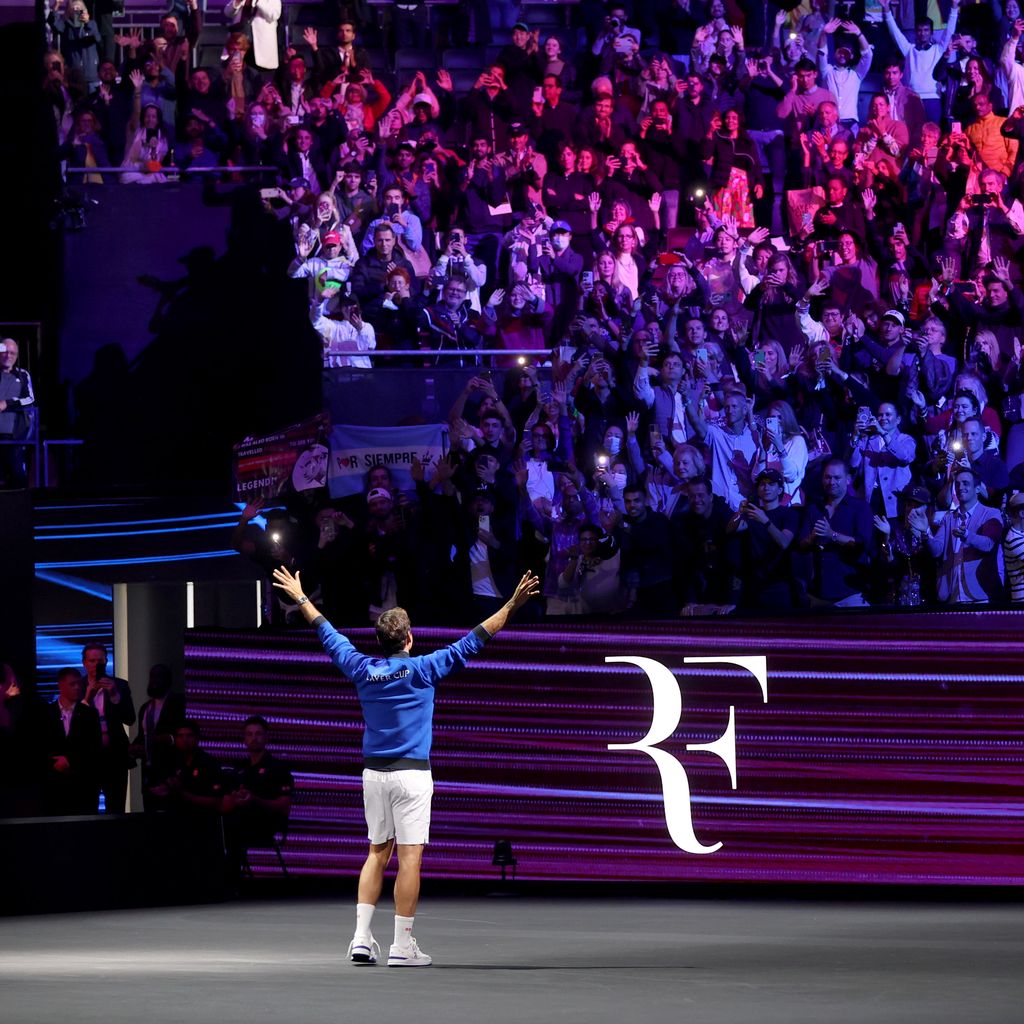Roger Federer bei seinem letzten Tennis-Match in London, September 2022