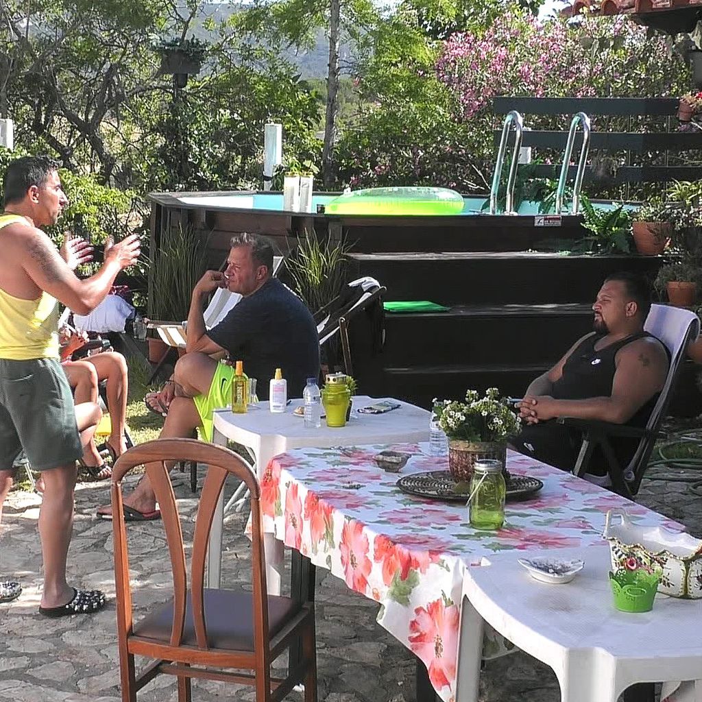 Roland Bartsch, Willi Herren und Menowin Fröhlich im Sommerhaus der Stars 2019