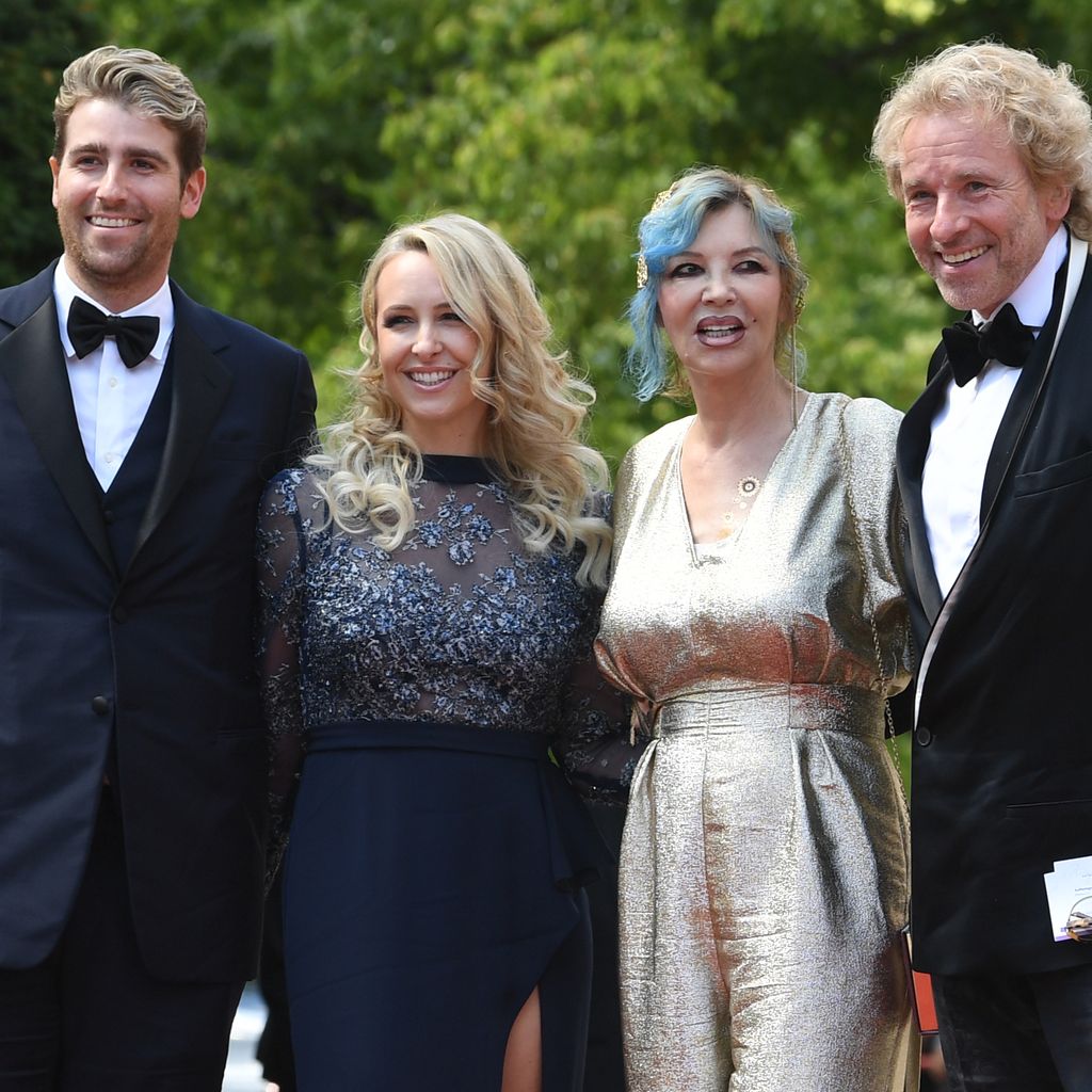 Roman Gottschalk und seine Frau Melissa mit Thea und Thomas Gottschalk, Juli 2018