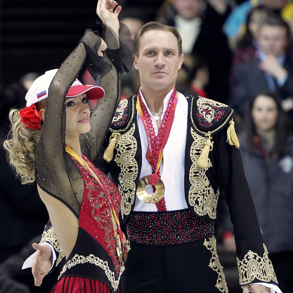 Roman Kostomarow und seine Eislaufpartnerin Tatiana Navka, 2006