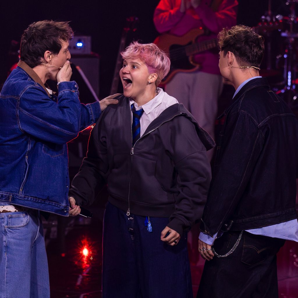 Roman und Heiko Lochmann (HE/RO) mit "The Voice Kids"-Talent Maja