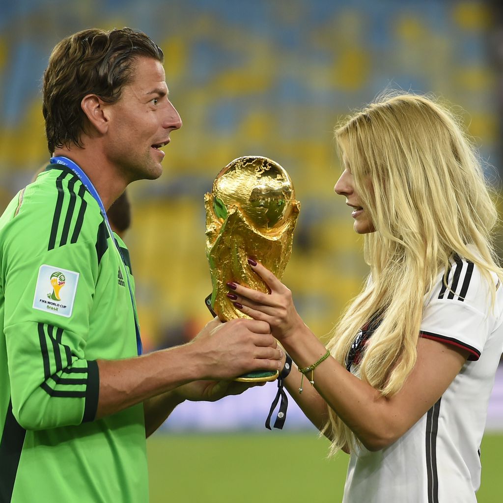 Roman und Lisa Weidenfeller nach dem WM-Finale 2014