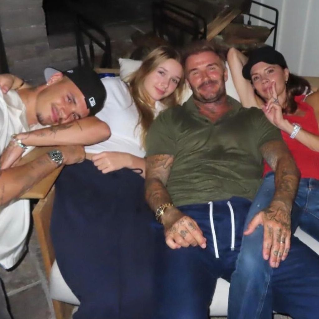 Romeo Beckham, Harper Seven Beckham, David Beckham und Victoria Beckham