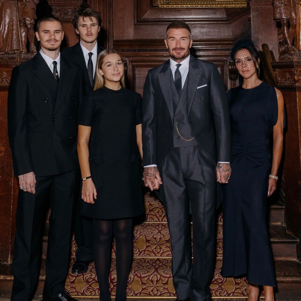 Romeo, Cruz, Harper, David und Victoria Beckham, November 2025