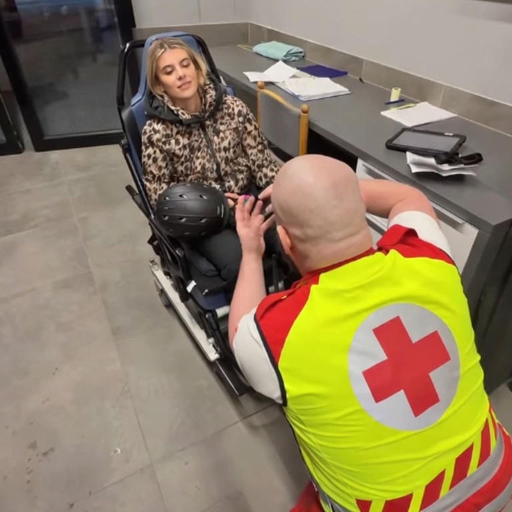 Influencerin Romina Palm nach einem Skiunfall im Dezember 2025