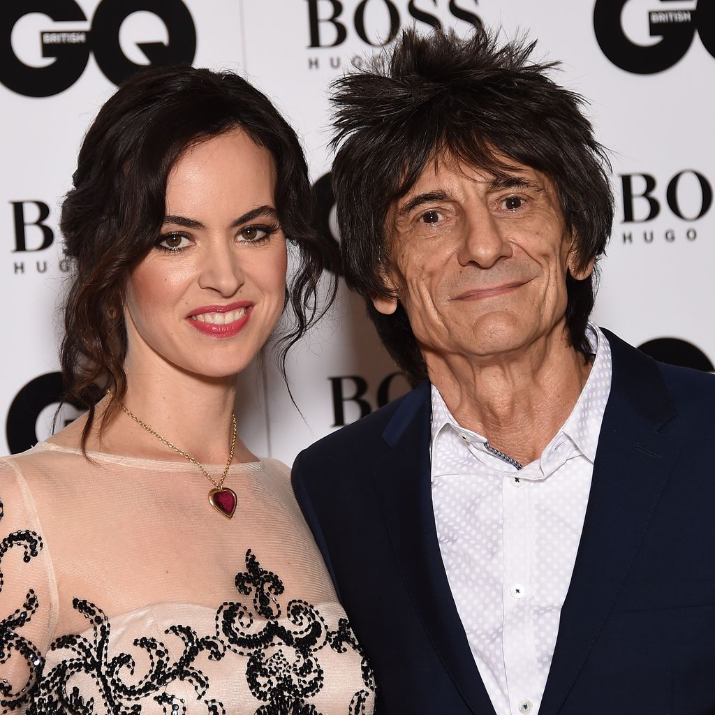 Ron Wood (r.) mit seiner Frau Sally bei den GQ-Awards in London