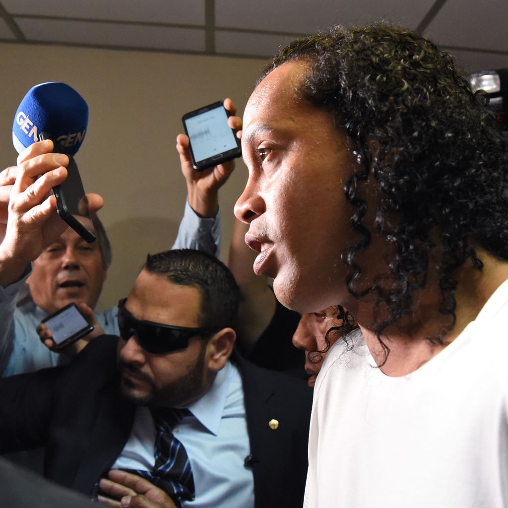 Ronaldinho im Justizpalast in Asuncion, Paraguay