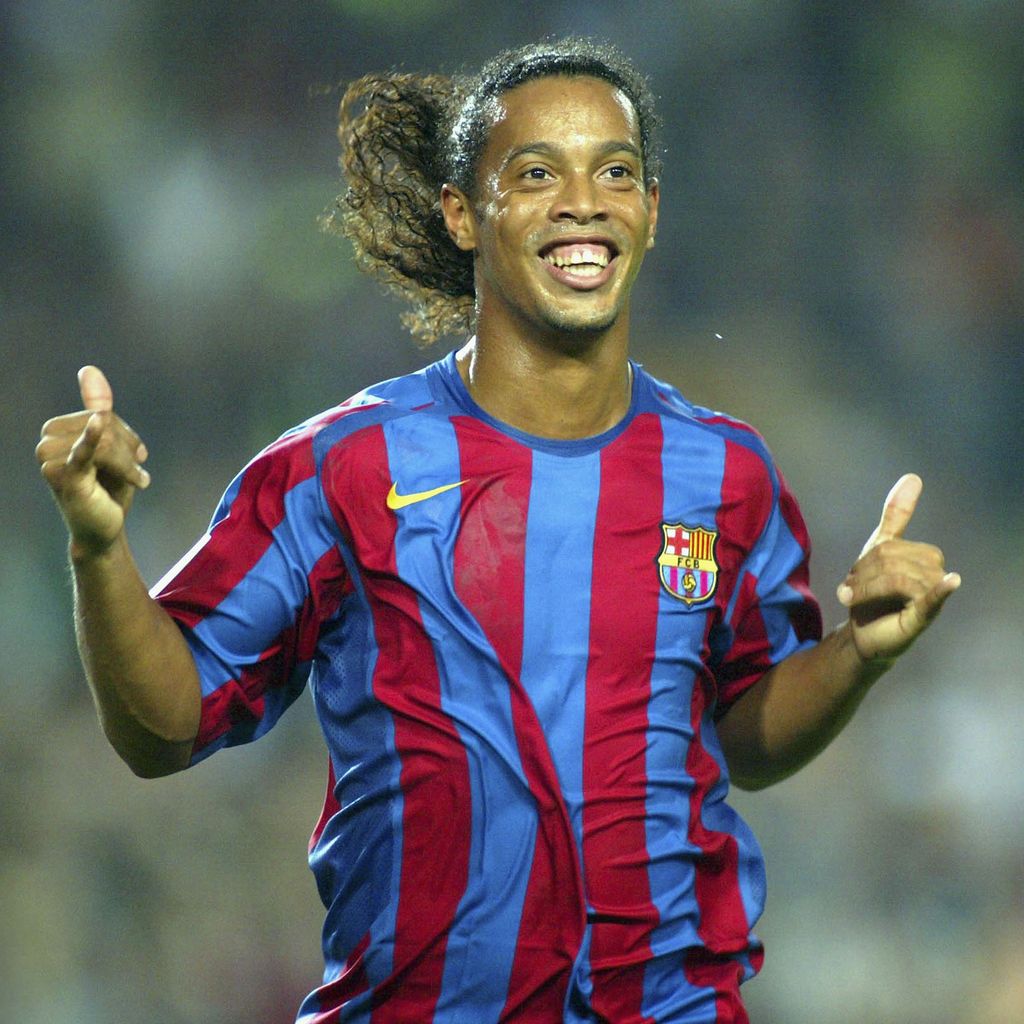 Ronaldinho während einem Fußballspiel