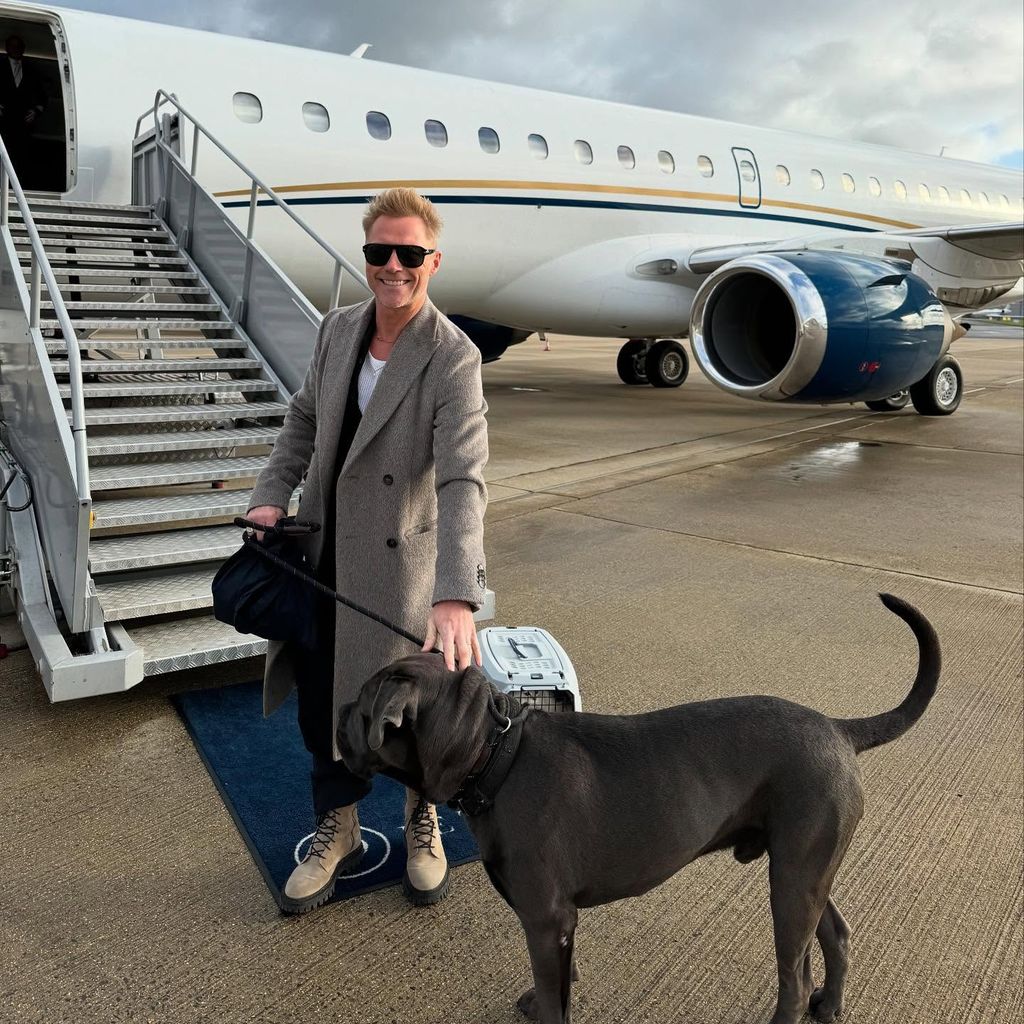Ronan Keating mit seinem Hund Saint