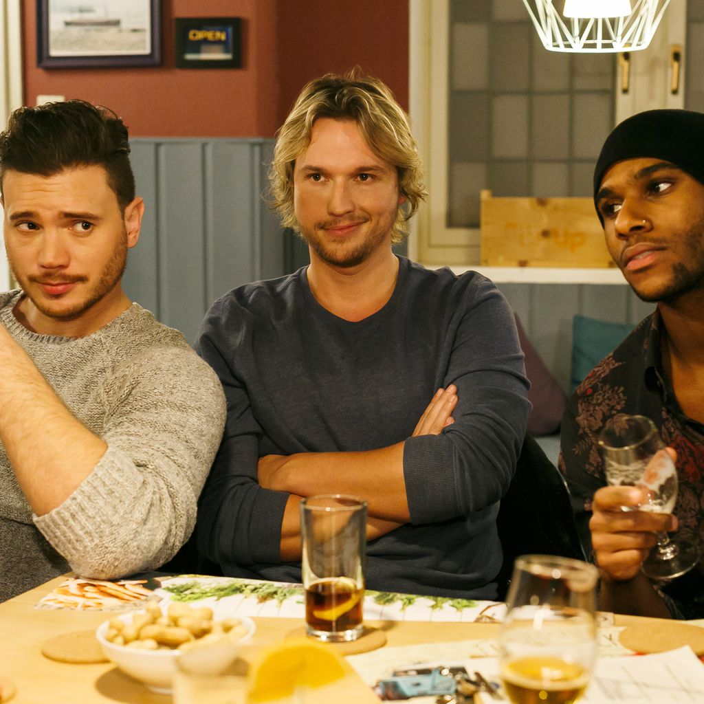 Ronny (Bela Klentze), Finn (Christopher Kohn) und Mo (Tijan Njie)