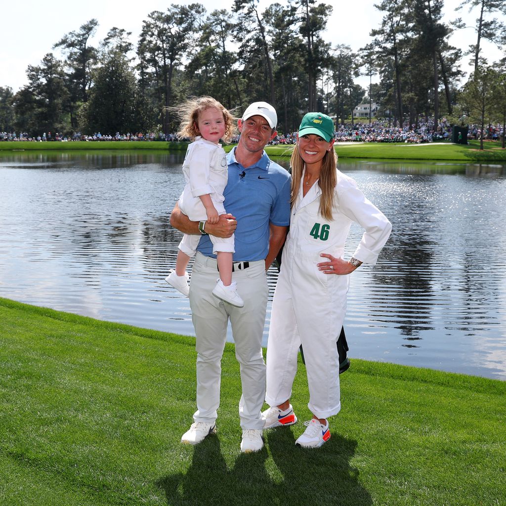 Golfer Rory Mcllroy mit Ehefrau Erica Stoll und Tochter Poppy