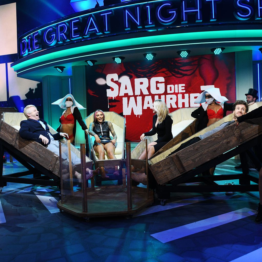 Ross Antony, Sophia Thomalla, Evelyn Burdecki und Luke Mockridge in "Luke! Die Greatnightshow"