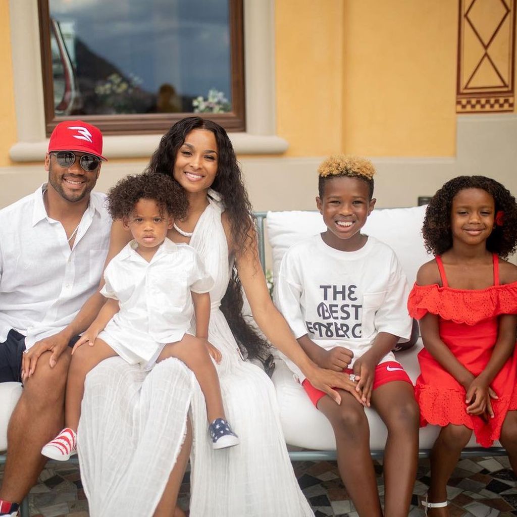 Russell Wilson, Ciara und ihre Kinder im Juli 2022