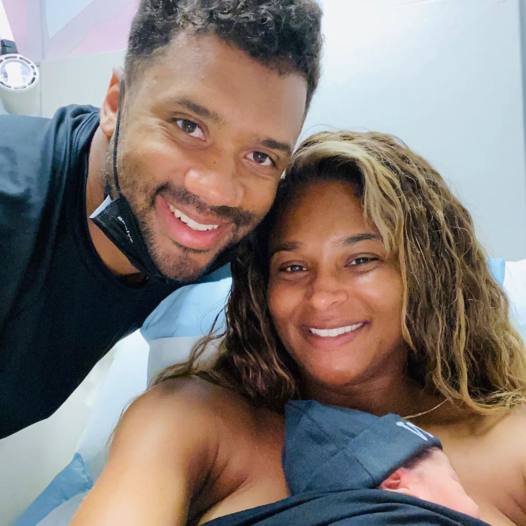 Russell Wilson und Ciara mit ihrem Baby Win
