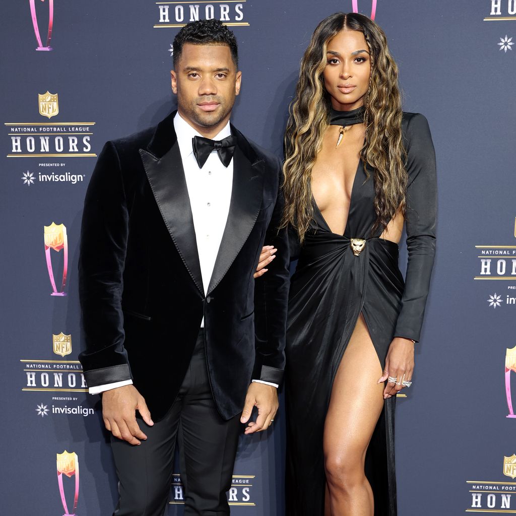 Footballspieler Russell Wilson mit seiner Frau Ciara