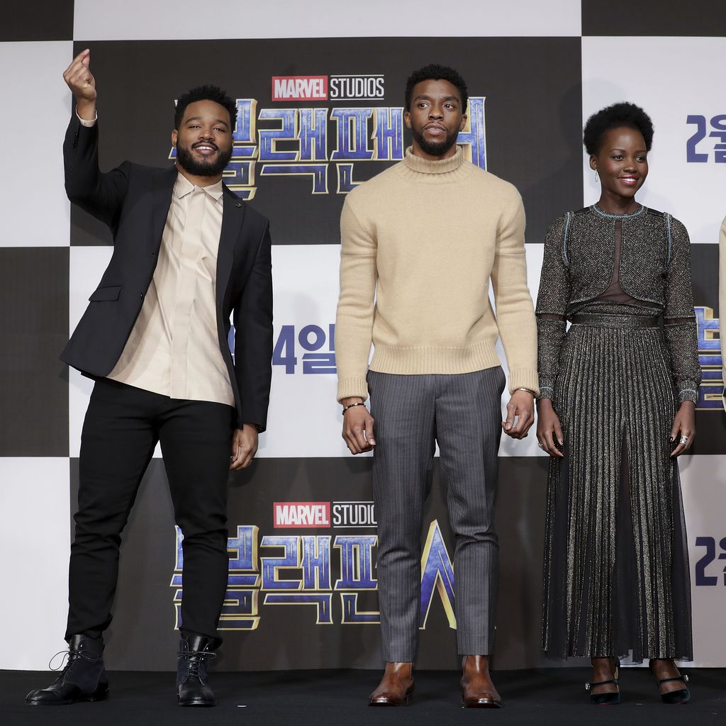 Ryan Coogler, Chadwick Boseman, Lupita Nyong'o und Michael B. Jordan, 2018