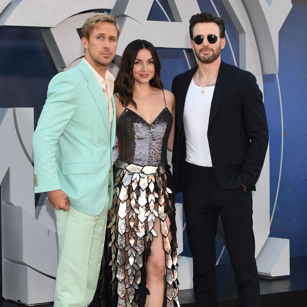 Ryan Gosling, Ana de Armas und Chris Evans auf der "The Gray Man"-Premiere im Juli 2022