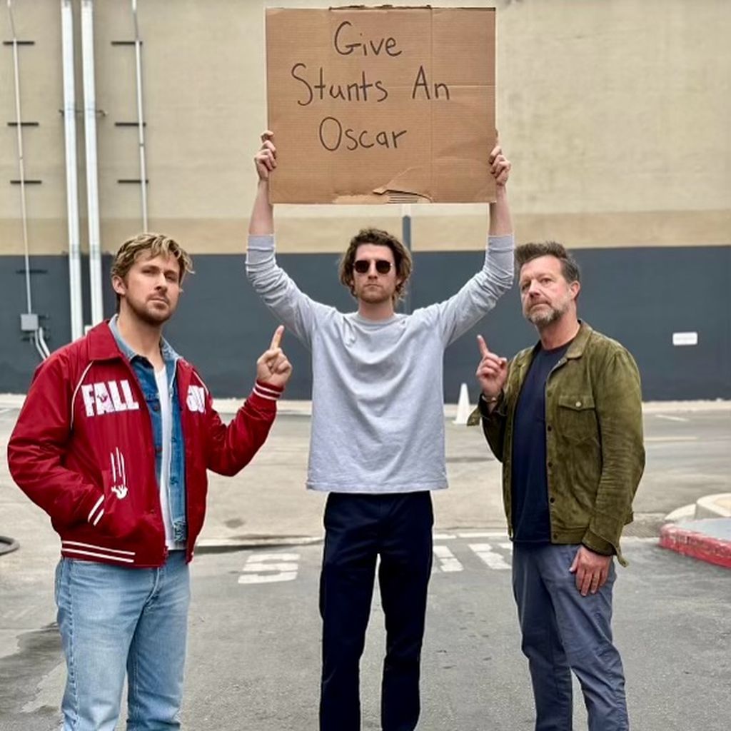 Ryan Gosling mit seinen "The Fall Guy"-Kollegen