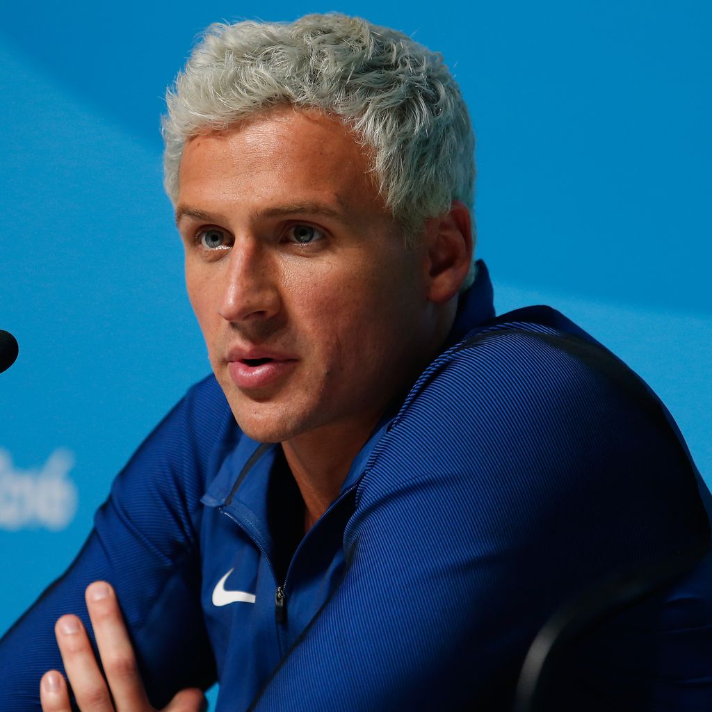 Ryan Lochte bei einer Pressekonferenz während der Olympischen Spiele 2016 in Rio