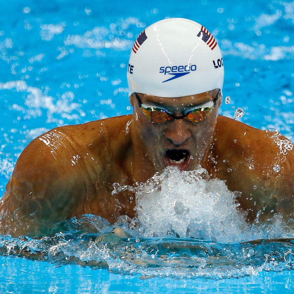 Ryan Lochte beim 200m Lagen Halbinale der Herren in Rio de Janeiro