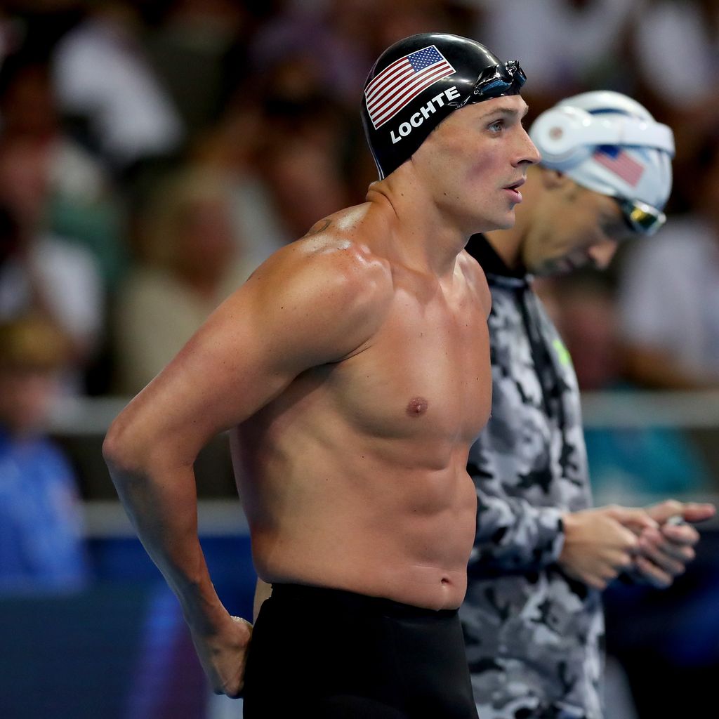 Ryan Lochte vor dem 200-Meter-Freistil-Rennen bei Olympia 2016