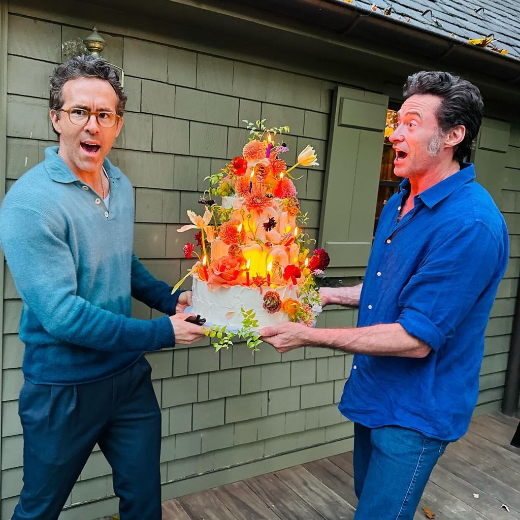 Ryan Reynolds und Hugh Jackman im Oktober 2024