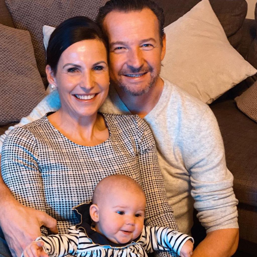 Sabrina Mockenhaupt mit ihrem Mann Kay und ihrer Tochter Ruby