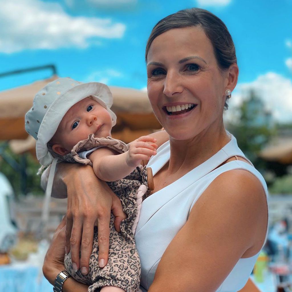 Sabrina Mockenhaupt mit ihrer Tochter Ruby im September 2020