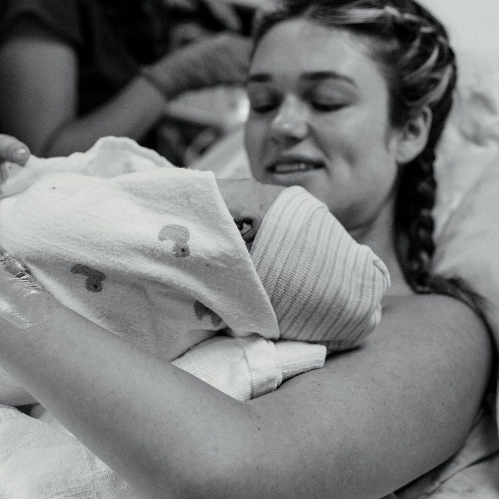 Sadie Robertson mit ihrem Baby