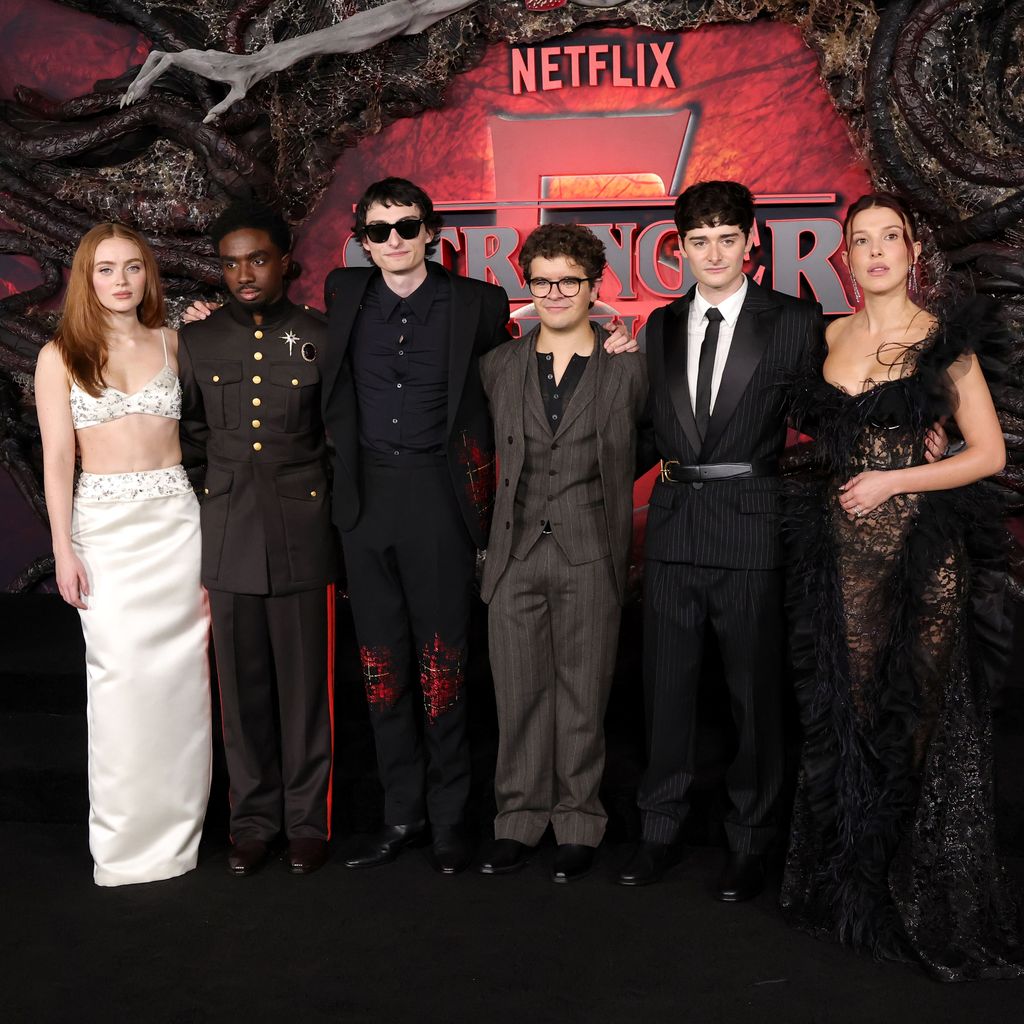 Der Cast von "Stranger Things": Sadie Sink, Caleb McLaughlin, Finn Wolfhard, Gaten Matarazzo, Noah Schnapp und Millie Bobby Brown
