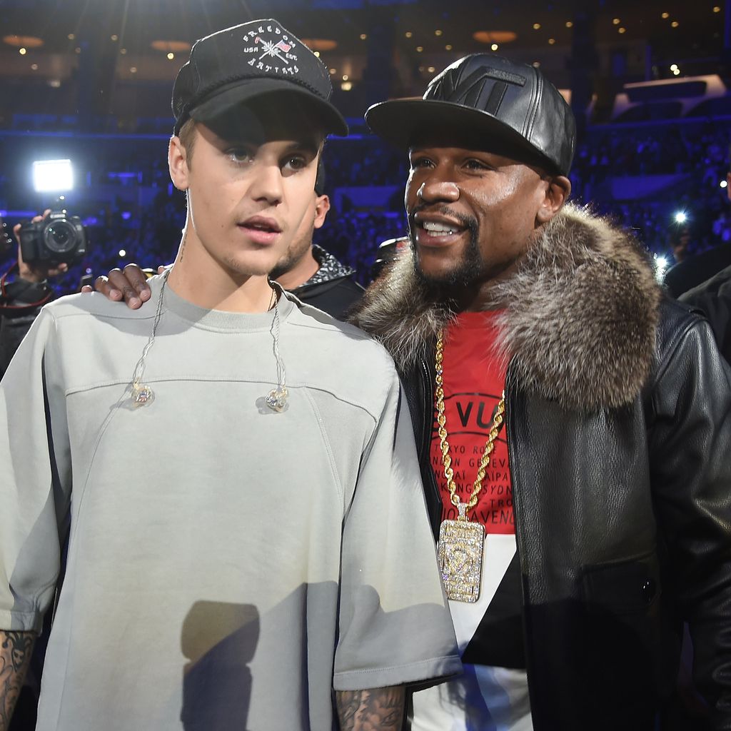 Justin Bieber und Floyd Mayweather