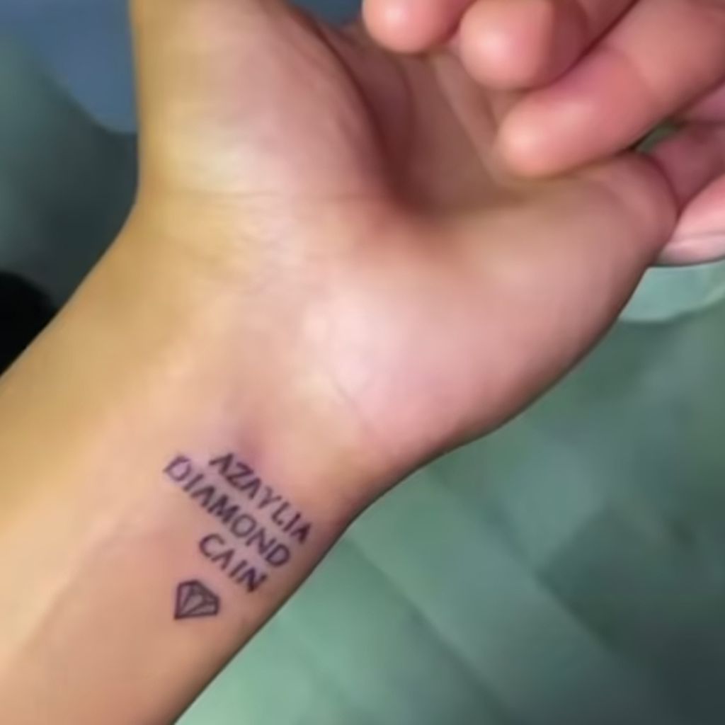 Safiyya Vorajees Tattoo für ihre Tochter Azaylia