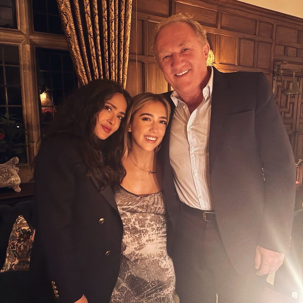 Salma Hayek mit Tochter Valentina und François-Henri Pinault, 2025