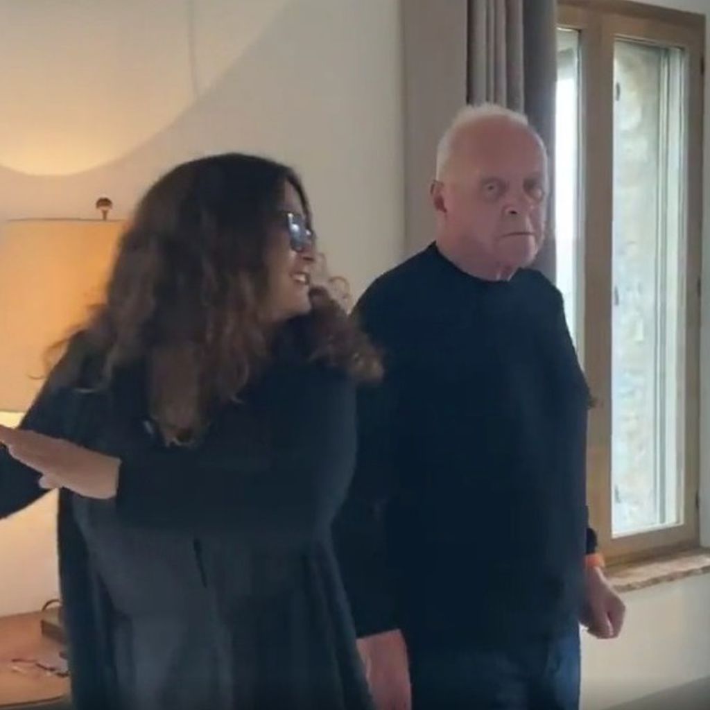 Salma Hayek und Anthony Hopkins, April 2021