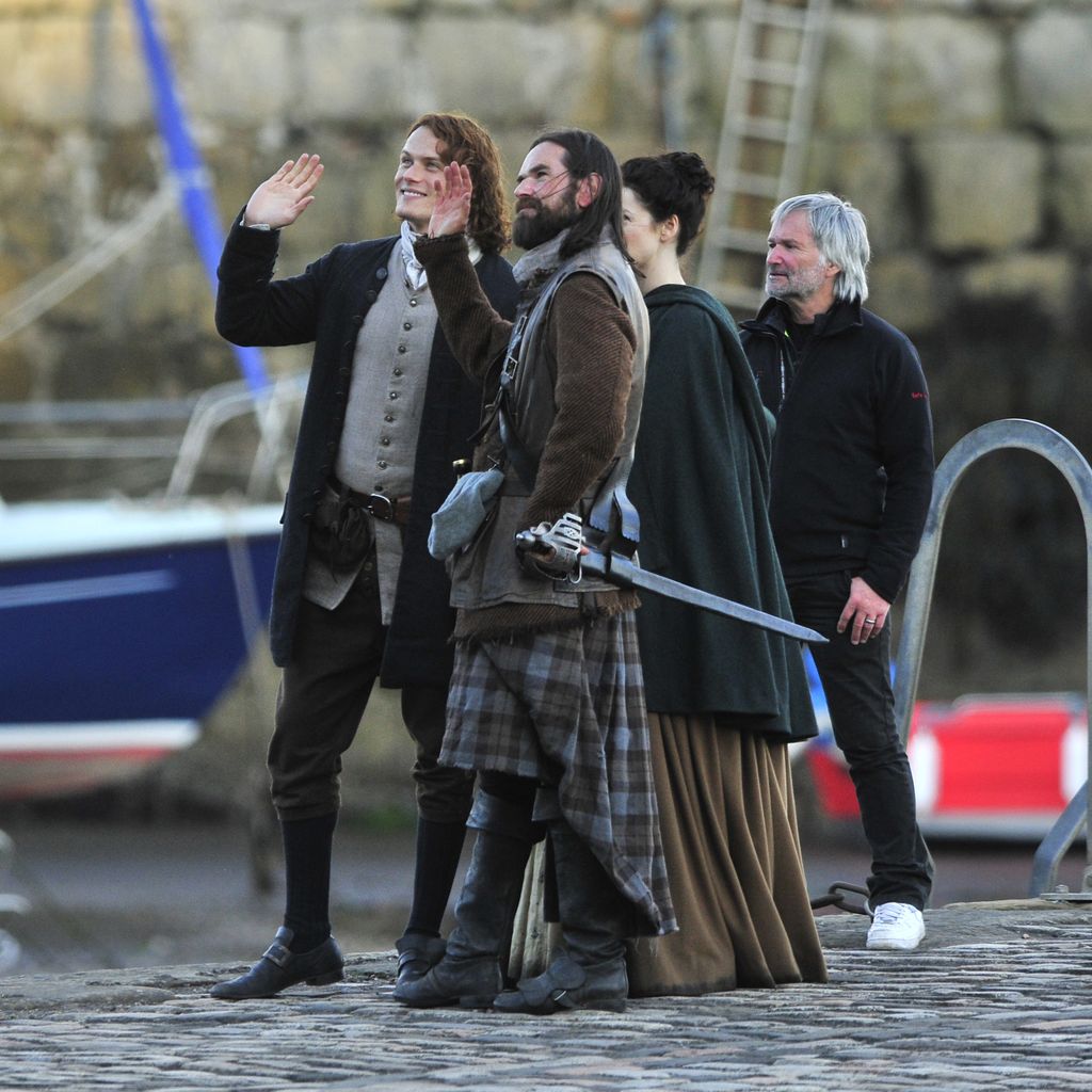 Caitriona Balfe, Sam Heughan und Duncan Lacroix