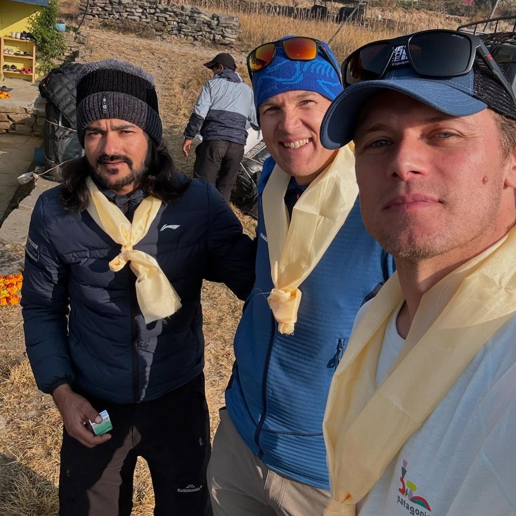 Sam Heughan und seine Begleiter am Mount Everest, Dezember 2024