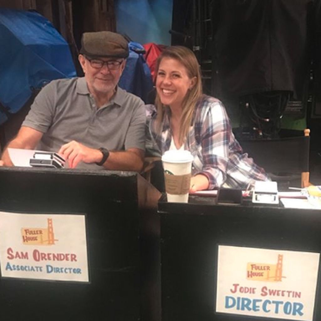 Sam Orender und Jodie Sweetin am Set von "Fuller House"