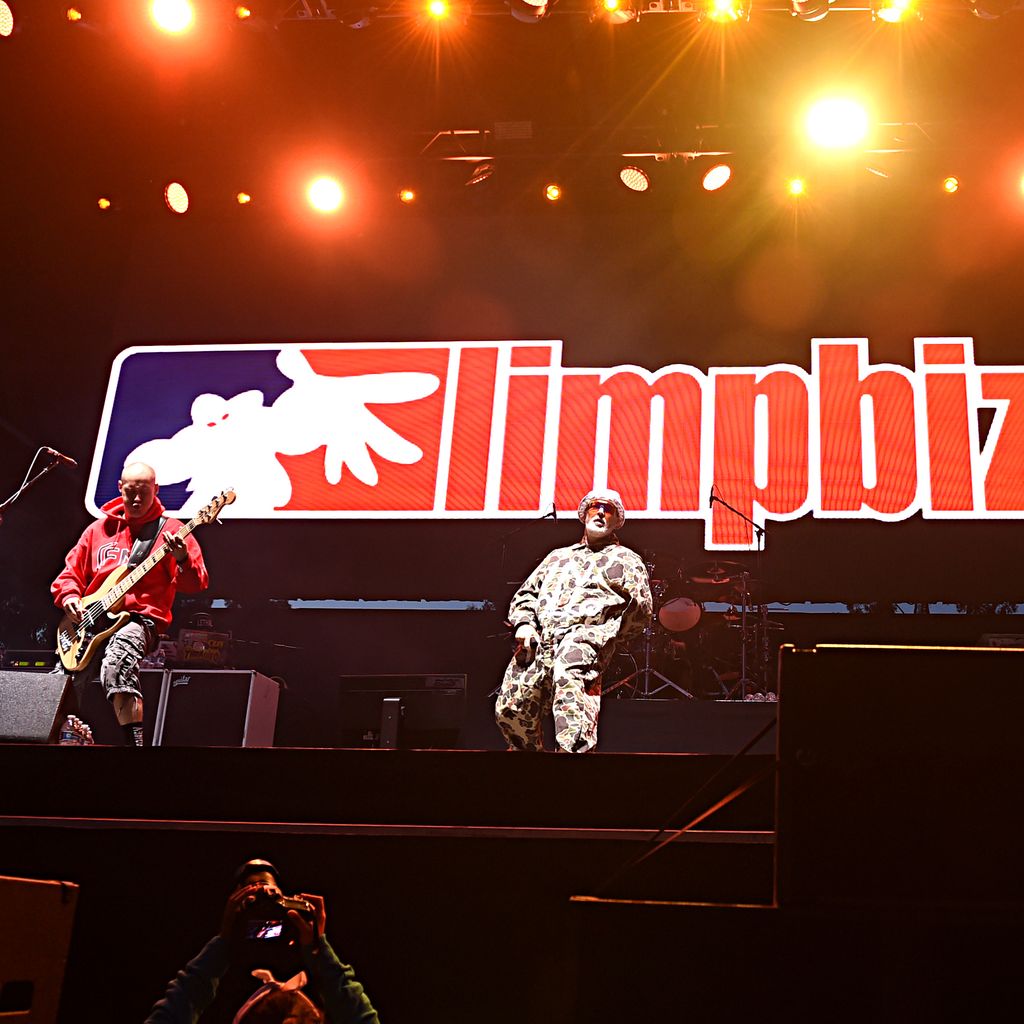 Sam Rivers, Fred Durst und Wes Borland von Limp Bizkit, Juni 2019