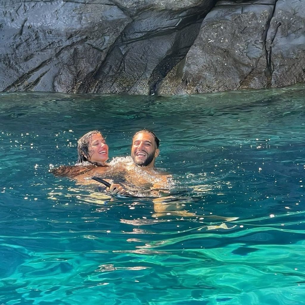 Rapper Samra und seine Frau Dunja Akkouche