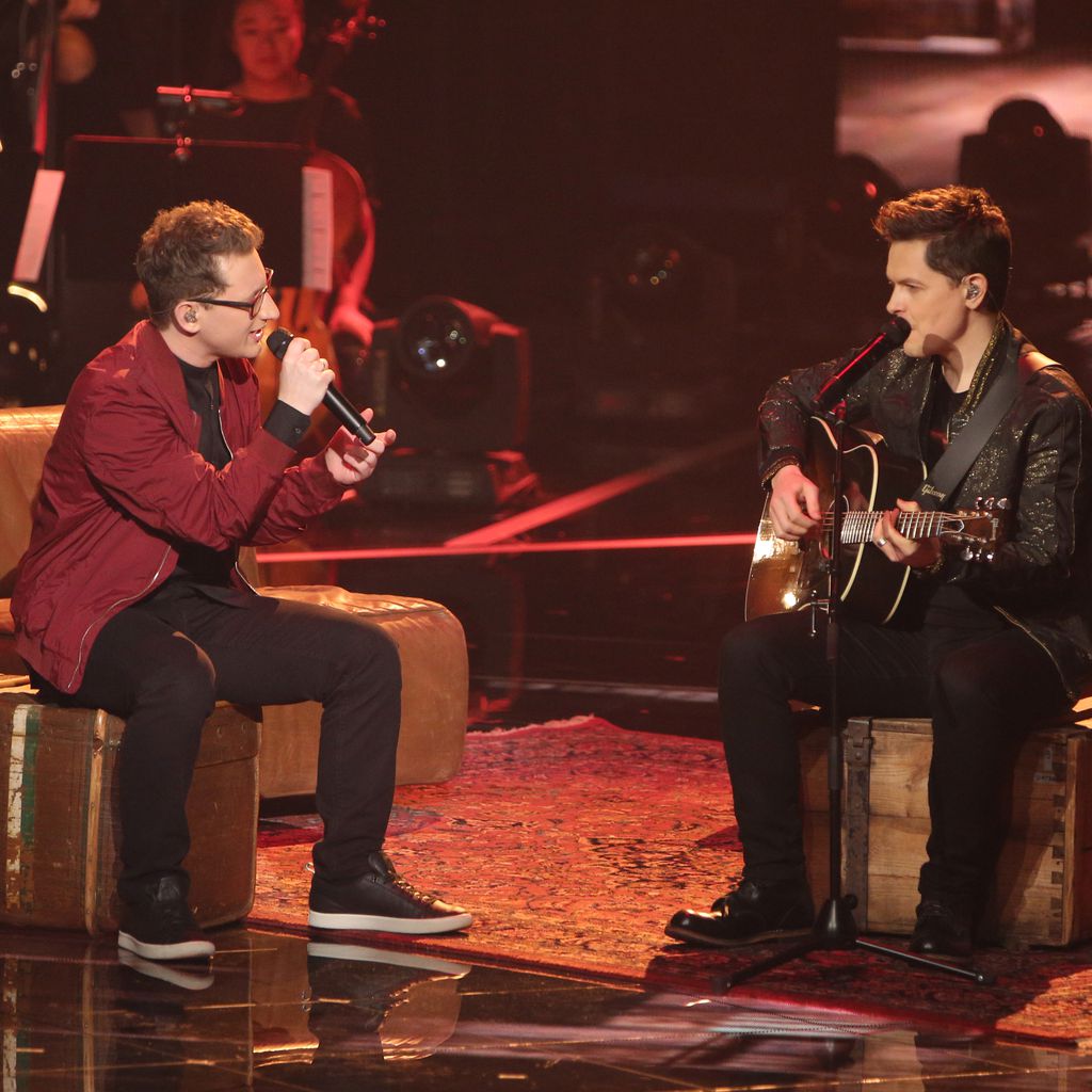 Samuel Rösch und Michael Patrick Kelly beim "The Voice of Germany"-Finale 2018