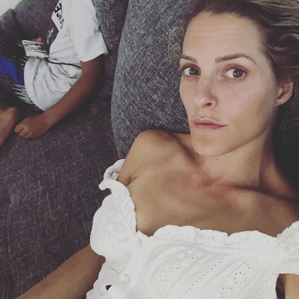 Sandy Mölling mit ihrem Sohn Jayden