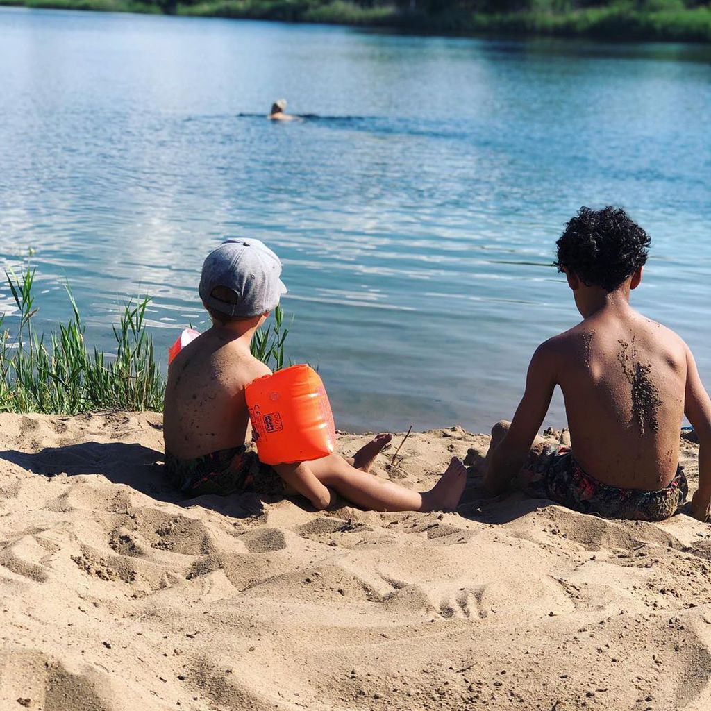 Sandy Möllings Söhne Noah und Jayden