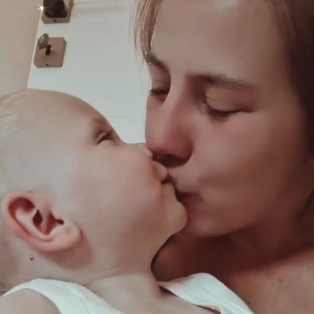 Sarafina Wollny mit ihrem Sohn Casey