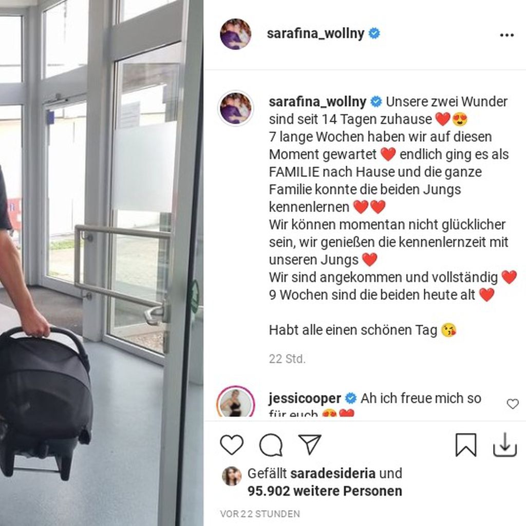 Sarafina Wollnys Instagram-Post
