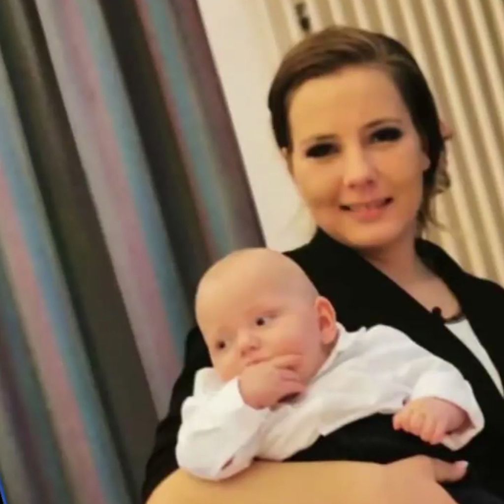 Sarafina Wollny mit ihrem Sohn Emory bei dessen Taufe im November 2021