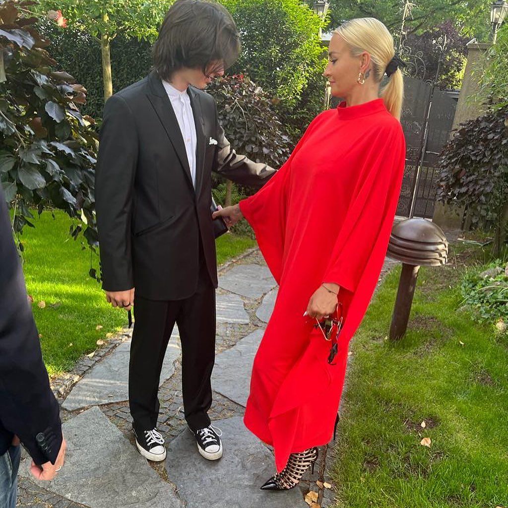 Sarah Connor mit ihrem Sohn Tyler Terenzi bei seiner Abschlussfeier
